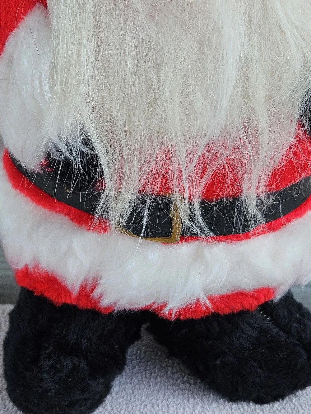 VTG Rennoc Santa Claus 1982 Figure Rubber Face Chubby Cheeks Kitsch Whimsical